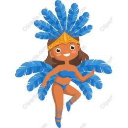 Cheerful Blue Feather Dancer