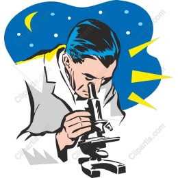 Scientist with Microscope