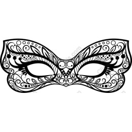 Black Ornate Masquerade Mask