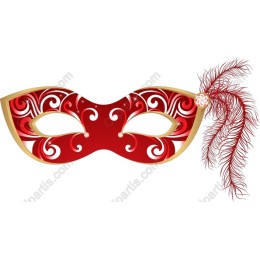 Red Decorative Mask