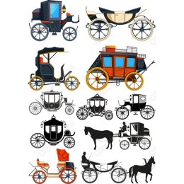 Vintage Horse-Drawn Carriages Bundle