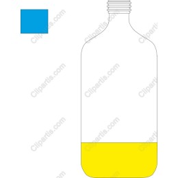 Vibrant Yellow Liquid Bottle