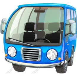 Vibrant Blue Minibus