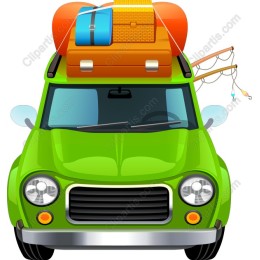 Adventure-Ready Green Car