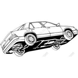 Upside-Down Classic Car