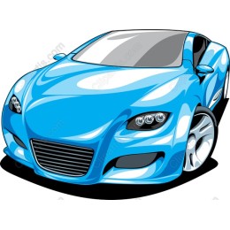 Vibrant Blue Sports Car