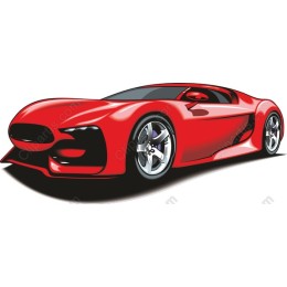 Sleek Red Sports Car