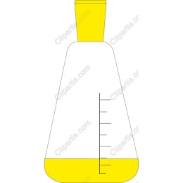 Vibrant Yellow Laboratory Flask