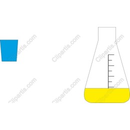 Vibrant Laboratory Flask and Beaker /
