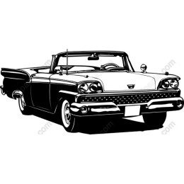 Classic 1950s Convertible Car