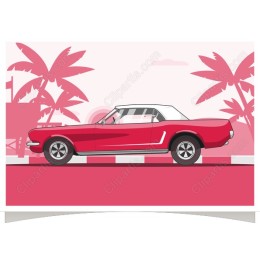 Retro Convertible Car