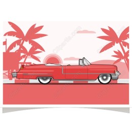 Tropical Classic Red Convertible