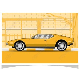 Classic Yellow Sports Car