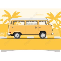 Yellow Vintage Van
