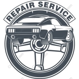 Classic Muscle Car Repair Service Emblem