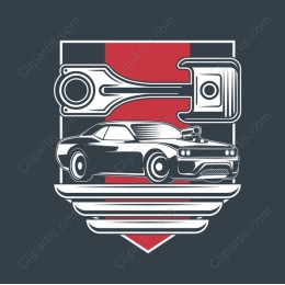 Dynamic Muscle Car and Piston