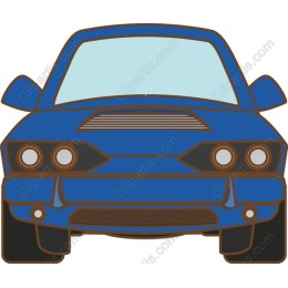 Sleek Blue Car
