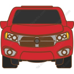 Vibrant Red SUV