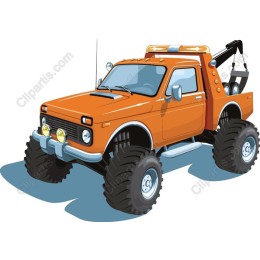 Vibrant Off-Road Orange Truck