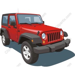 Bold Red Jeep