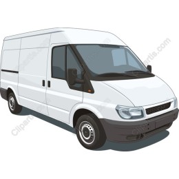 Modern White Delivery Van