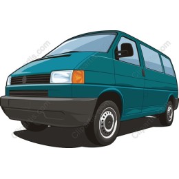 Teal Retro Van