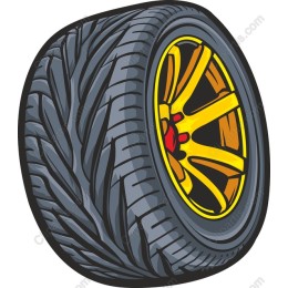 Vibrant Sports Car Tire