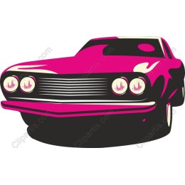 Vibrant Retro Classic Car
