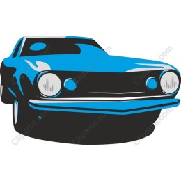 Classic Blue Vintage Car