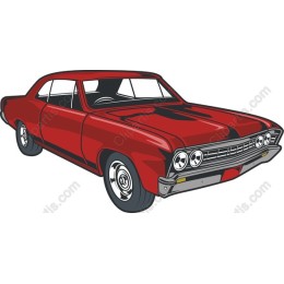 Classic Red Vintage Car
