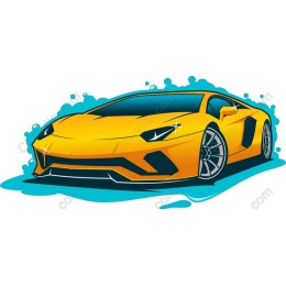 Vibrant Yellow Sports Car
