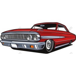 Classic Red Muscle Car