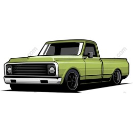 Vintage Green Pickup Truck