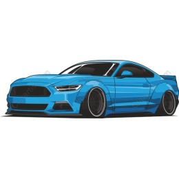 Sleek Blue Sports Car