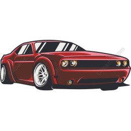 Stylized Red Sports Car