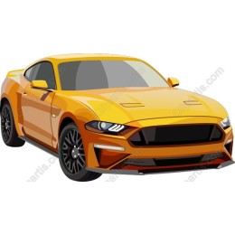 Vibrant Orange Sports Car