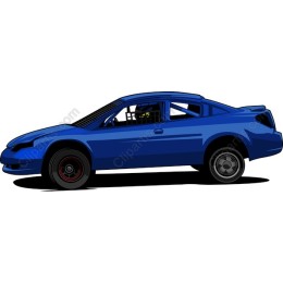 Blue Racing Car