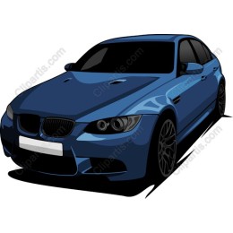 Sleek Blue Sports Car