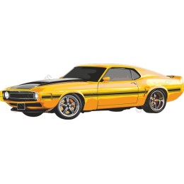 Classic Yellow Muscle Car