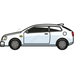 Stylish Compact Car Illustrator