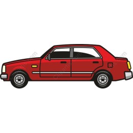 Classic Red Sedan