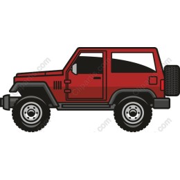 Retro Red Off-Road Jeep