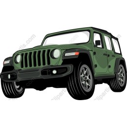 Green Jeep Wrangler