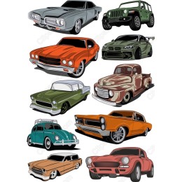  Car Set - 10 Unique Cars