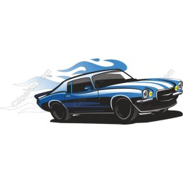 Classic Blue Muscle Car