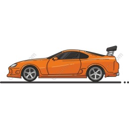 Orange Sports Car