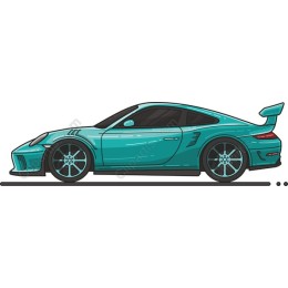 Turquoise Sports Car