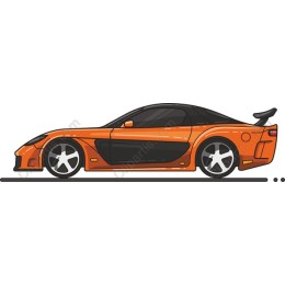 Sleek Orange Sports Car