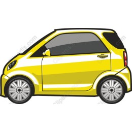 Vibrant Yellow City Car