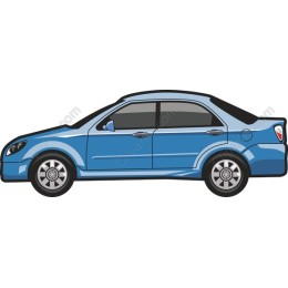 Stylish Blue Sedan